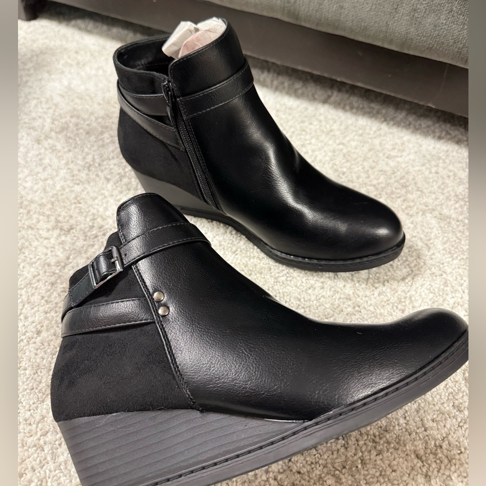 Black ankle booties